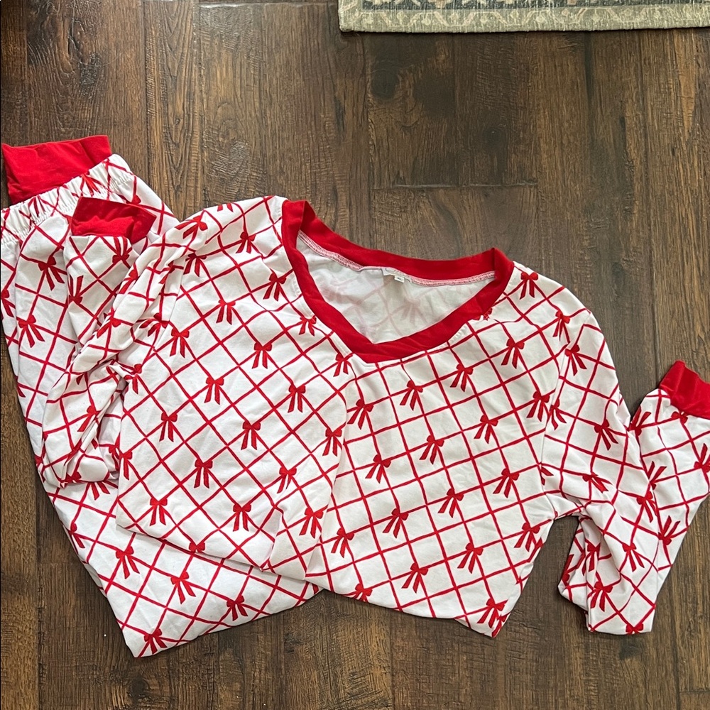 Red and White Womens Pajamas